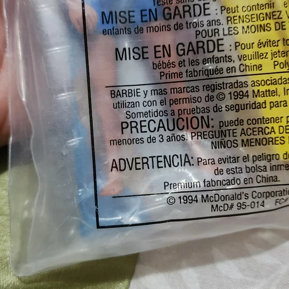 BARBIE 1995 mcdonalds happy meal toys (unopened) - Picture 5 of 13